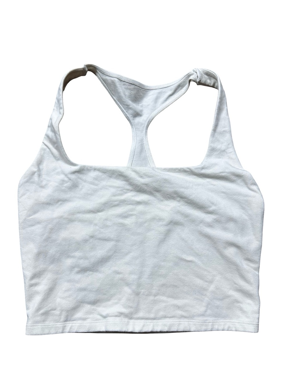 FP Movement White Crop Top Size Large Minimalist Yoga Casual Athleisure